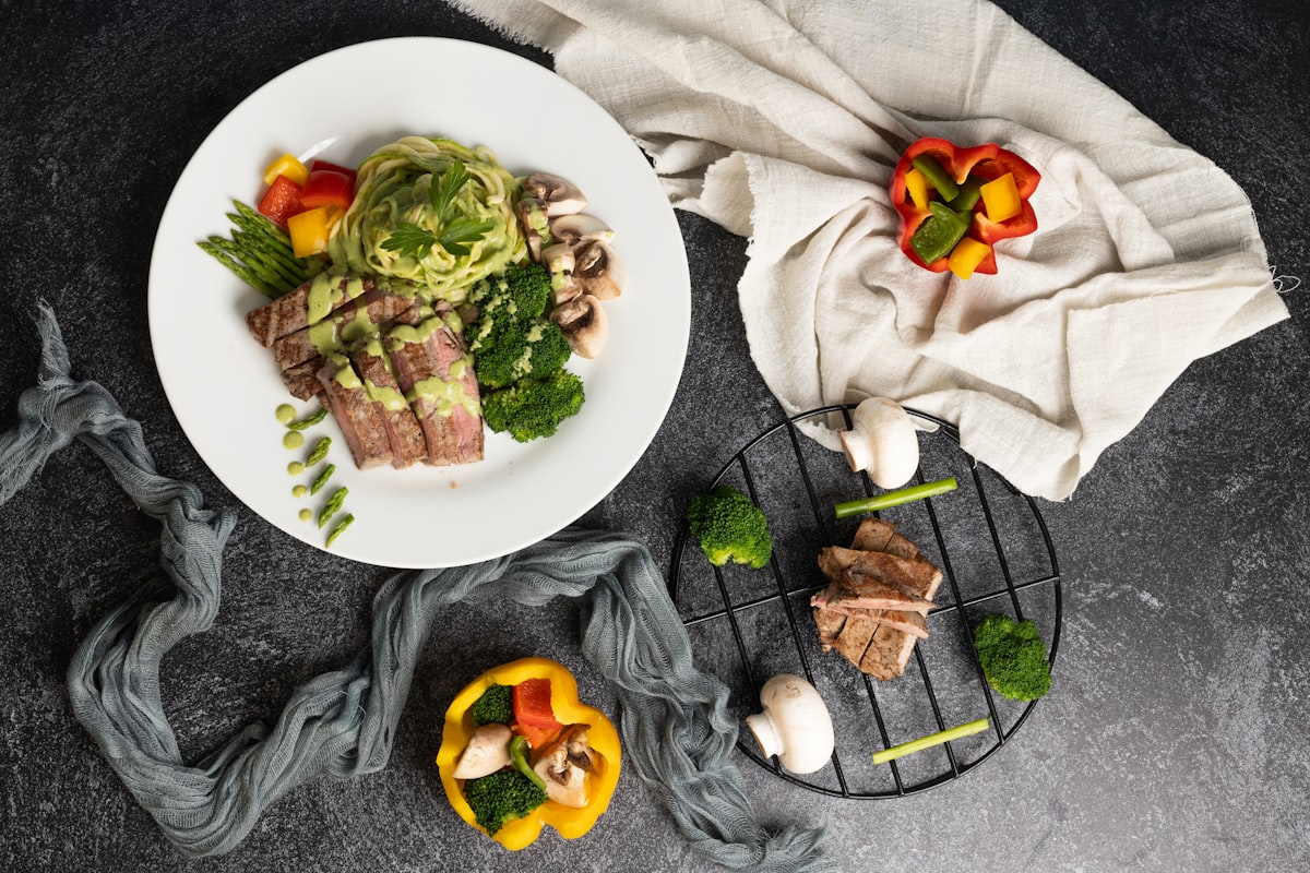 Chef preparing fresh vegetables
